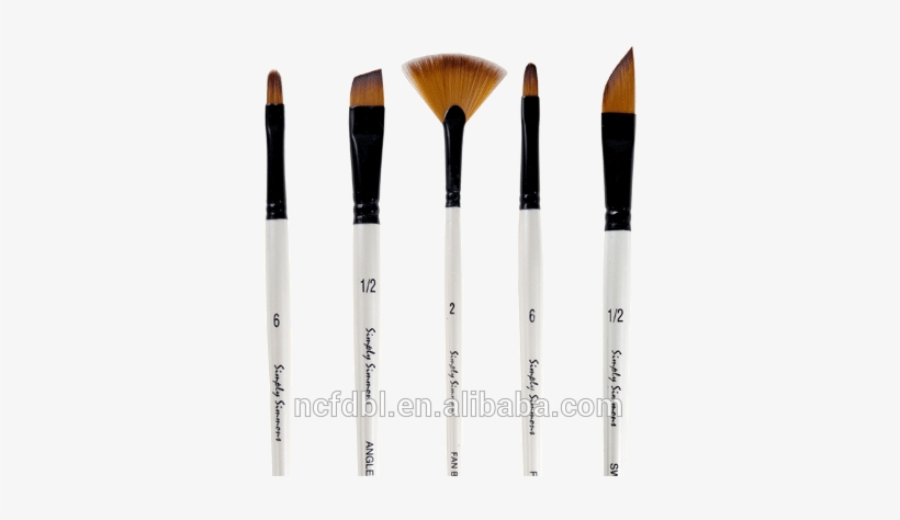 Art Supplier 5pcs Brush Set Synthetic Mixed Filber, - Simply Simmons Brushes 1 4 Angle, transparent png download