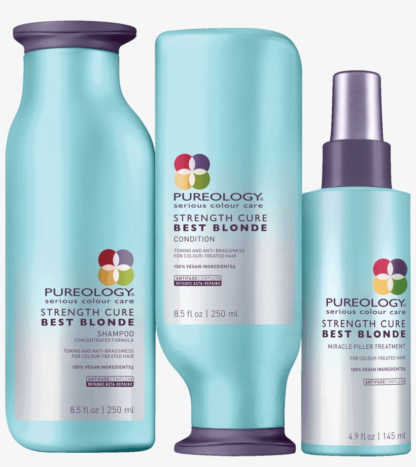 Pureology Strengthe Cure Best Blonde 3-step Hair Care - Pureology Clean Volume Shampoo 250ml - Clean Volume, transparent png download