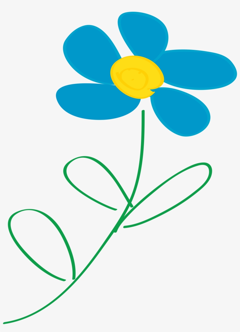 This Free Icons Png Design Of Whimsical Blue Flower, transparent png download
