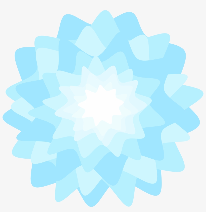 Big Image - Blue Flower Circle Png, transparent png download