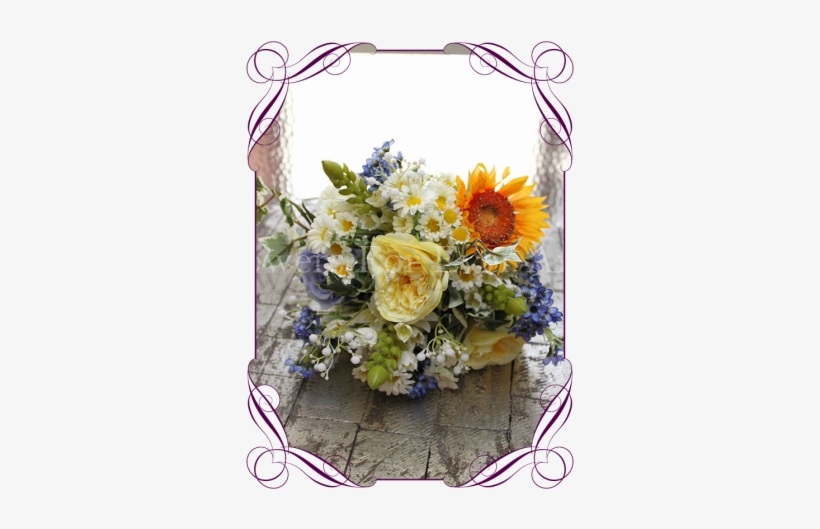 Rustic Meadow Style Silk Artificial Bridal Bouquet - Bouquet, transparent png download