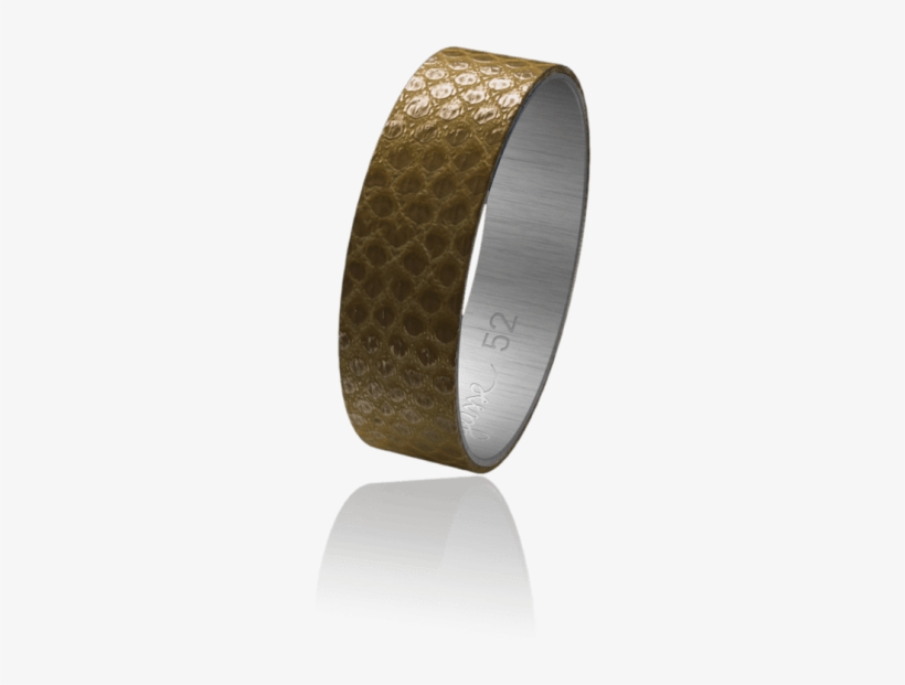 Sheathing Leather Coffee - Titanium Ring, transparent png download
