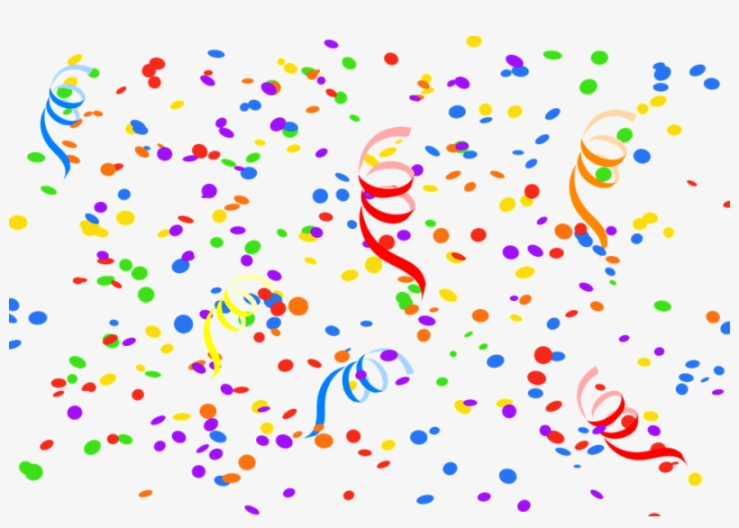 Confetti, Streamer, Party, Carnival, New Year's Eve - Happy Birthday: Guest Book [book], transparent png download