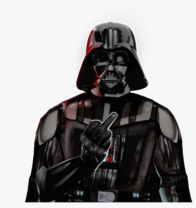 Darth Vader Finger Pocket T-shirt - T-shirt, transparent png download