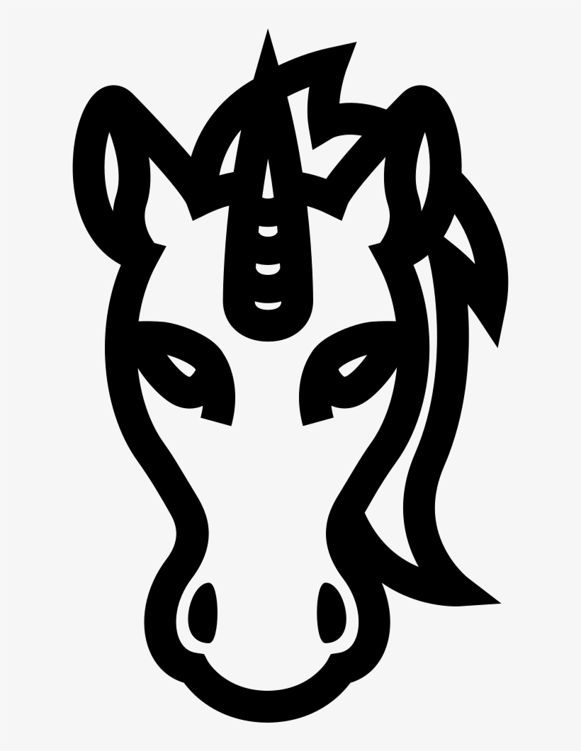 Unicorn Frontal Head - Horse, transparent png download