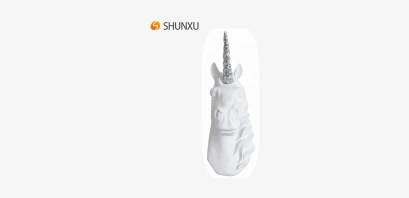 Resin Faux Unicorn Head Wall Mount Sculpture Decorative - Statue, transparent png download