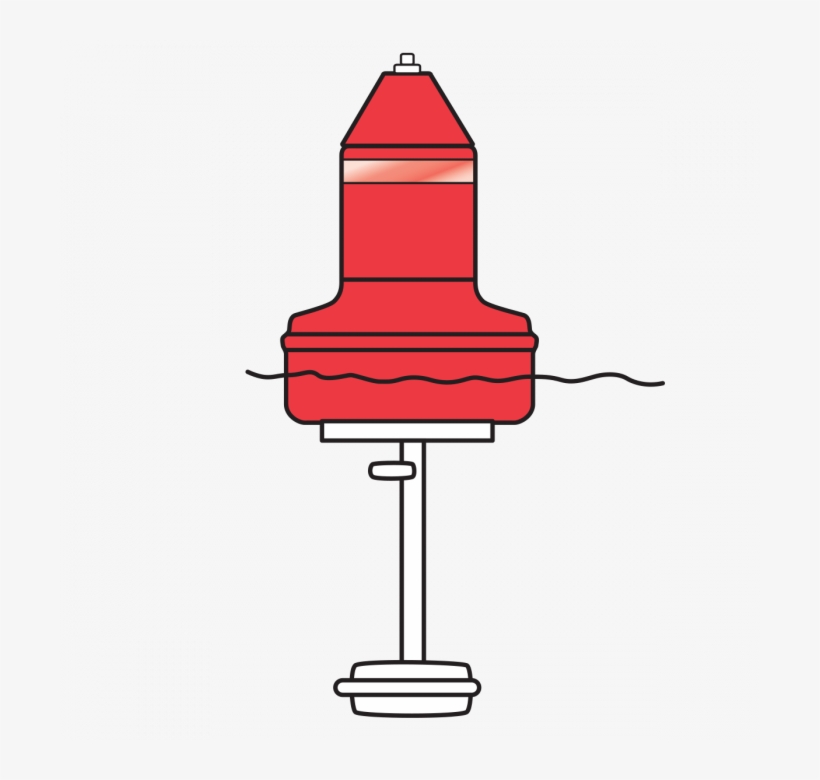 B6nprn Red Float Collar Channel Marker With External - Red Nun, transparent png download