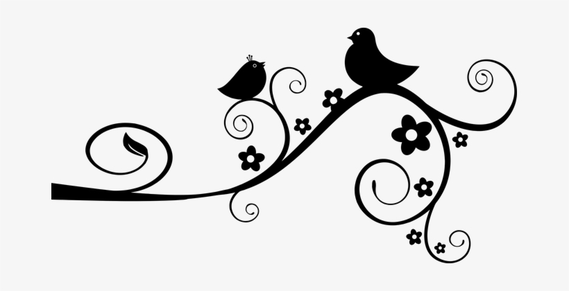 Birds Animals Flourish Swirls Swoosh Flowe - Finding A Long Lost Friend, transparent png download
