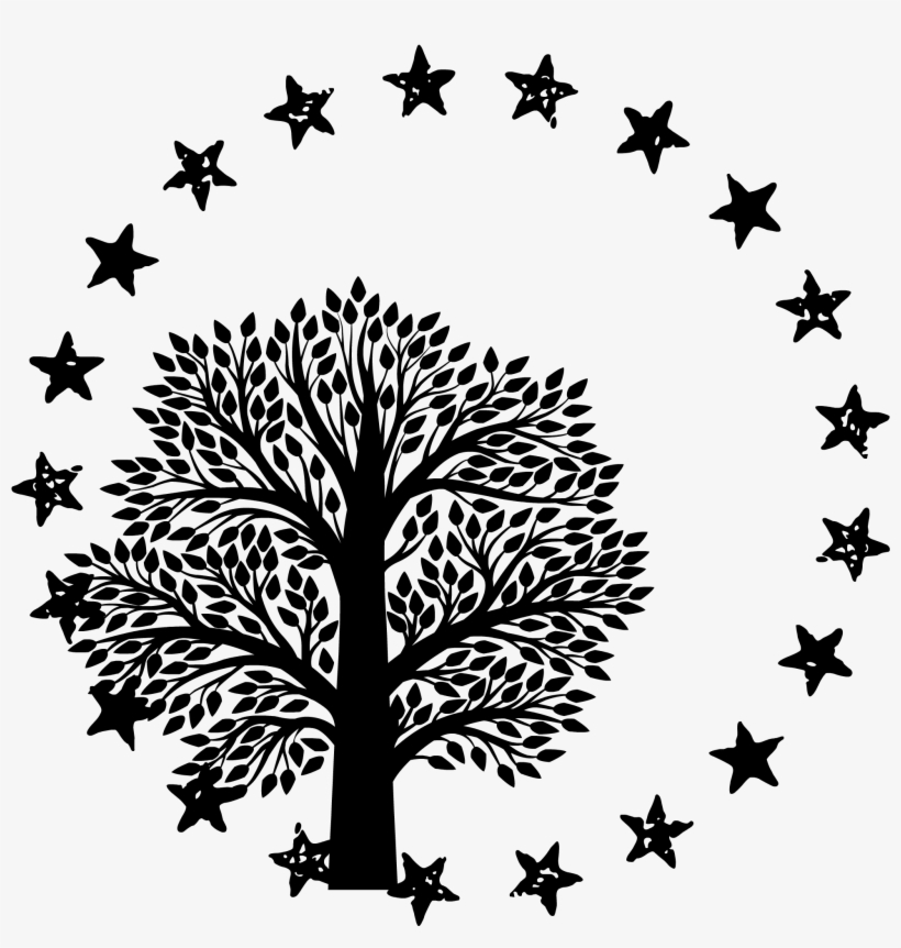 Souls In An Old Tree - Black And White Tree Canvas Print - Small, transparent png download