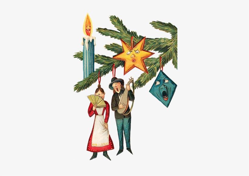 Singing Christmas Tree Decorations - Vintage Wunderliche Weihnachtsgruß-karte Karte, transparent png download