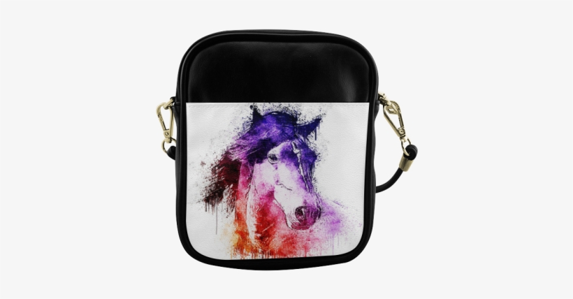 Watercolor Horse Sling Bag - Watercolor Horse Pillow Case, transparent png download