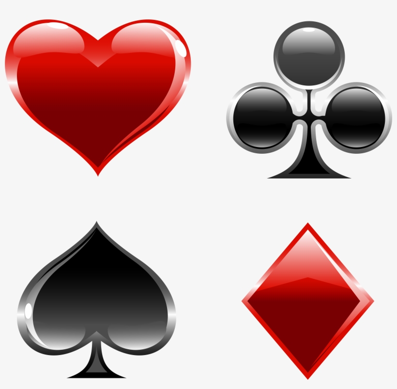 Cards Suits Png Clipart - 黑 桃 紅心 方塊 梅花, transparent png download