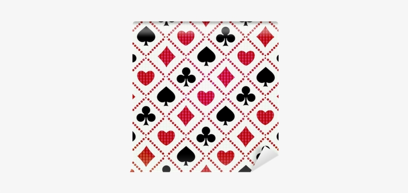 Seamless Background Playing Card Suits Wall Mural • - Playing Card, transparent png download