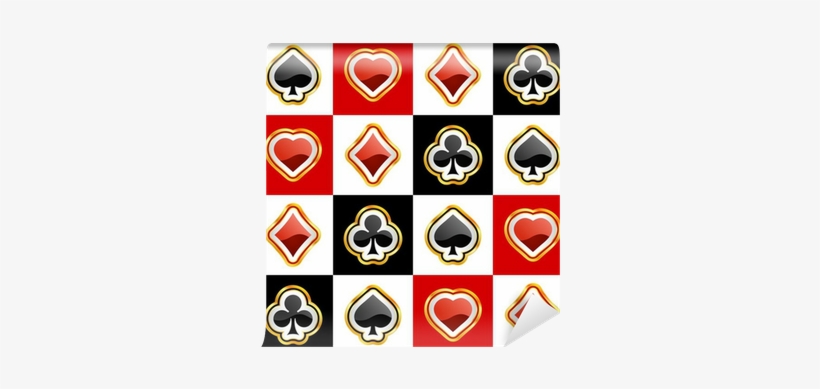 Seamless Background With Card Suits - S Letter Logo Graphicex, transparent png download