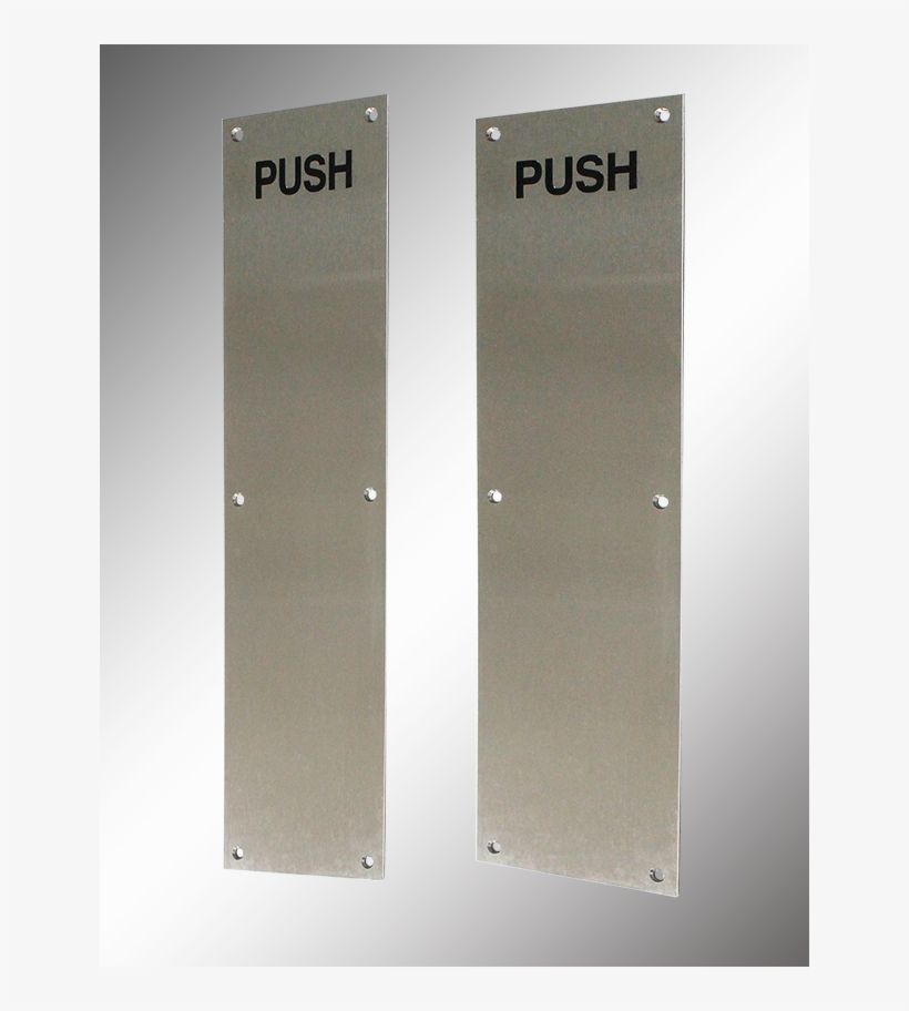 Stainless Steel Push Plate - Wood, transparent png download