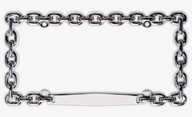 Chain License Plate Frame, transparent png download