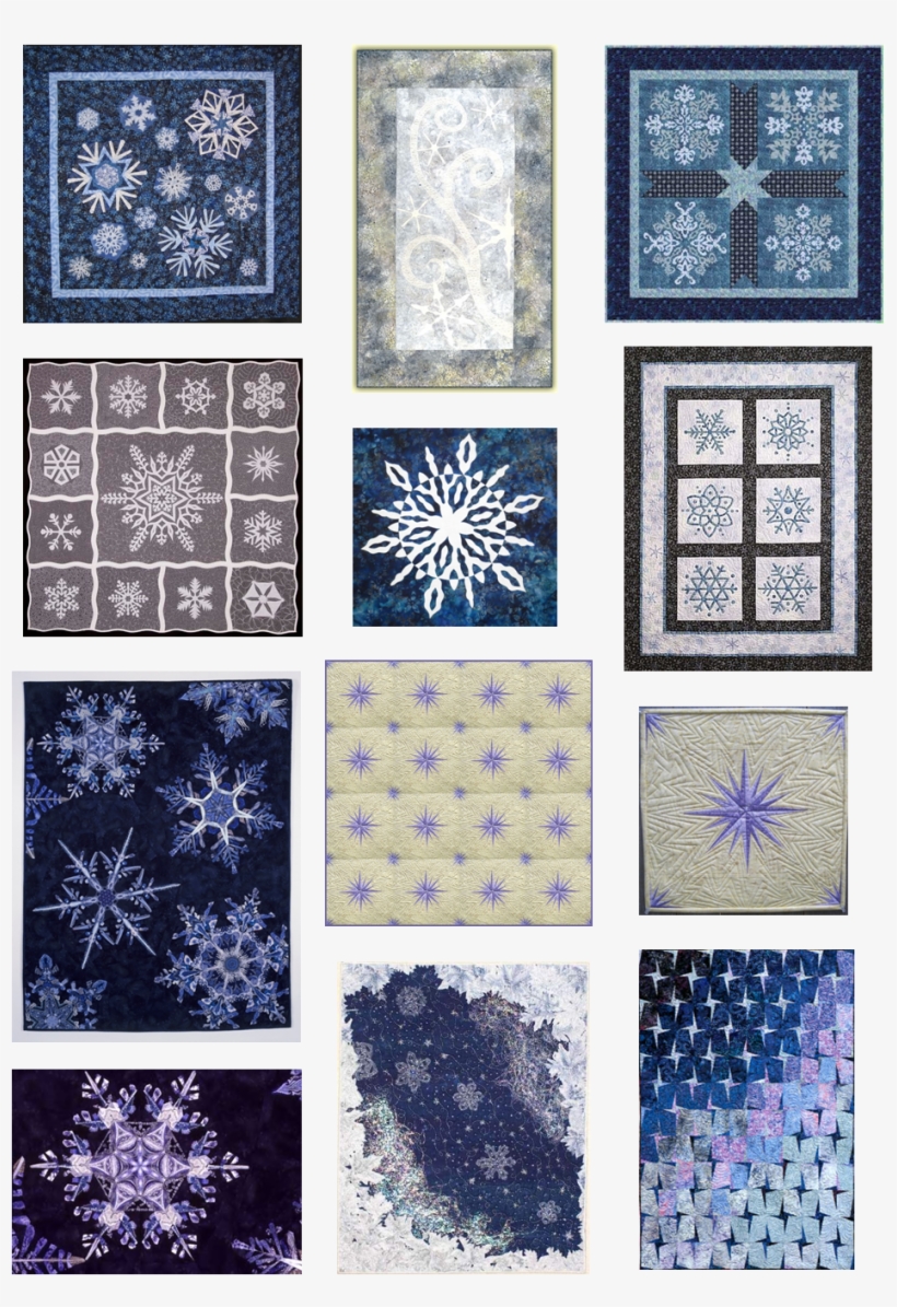 Snow Flurries By Peggy Martin At Peggy Martin Quilts - Snow And Ice Quilt, transparent png download