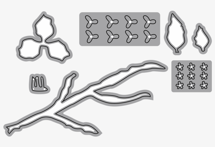 Garden Notes - Bougainvillea - Elizabeth Craft Metal Die By Susan's Garden Club Garden, transparent png download