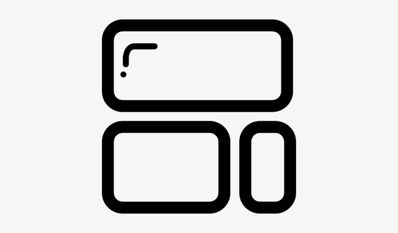 Design Structure Rectangles Button Outline Vector - Icon, transparent png download