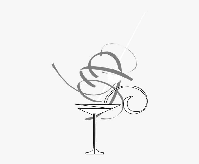 Black And White Cocktail Glass, transparent png download