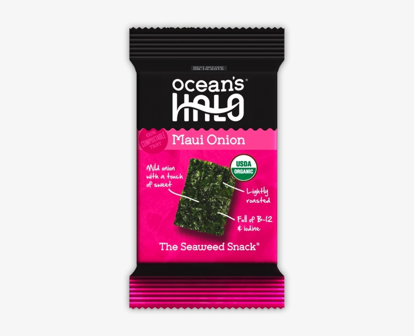 Maui Onion Seaweed Snack - Oceans Halo The Seaweed Snack, Maui Onion - 0.14 Oz, transparent png download