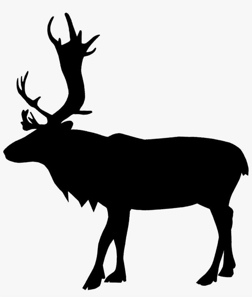 Silhouette Clip Art Leaves Of Holy, Reindeer Silhouette - Reindeer Silhouette, transparent png download