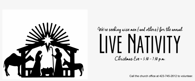 Live Nativity 01 - Nativity Silhouette Scene, transparent png download