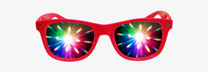 Pink Diffraction Glasses - Plastic Diffraction Glasses - White, transparent png download