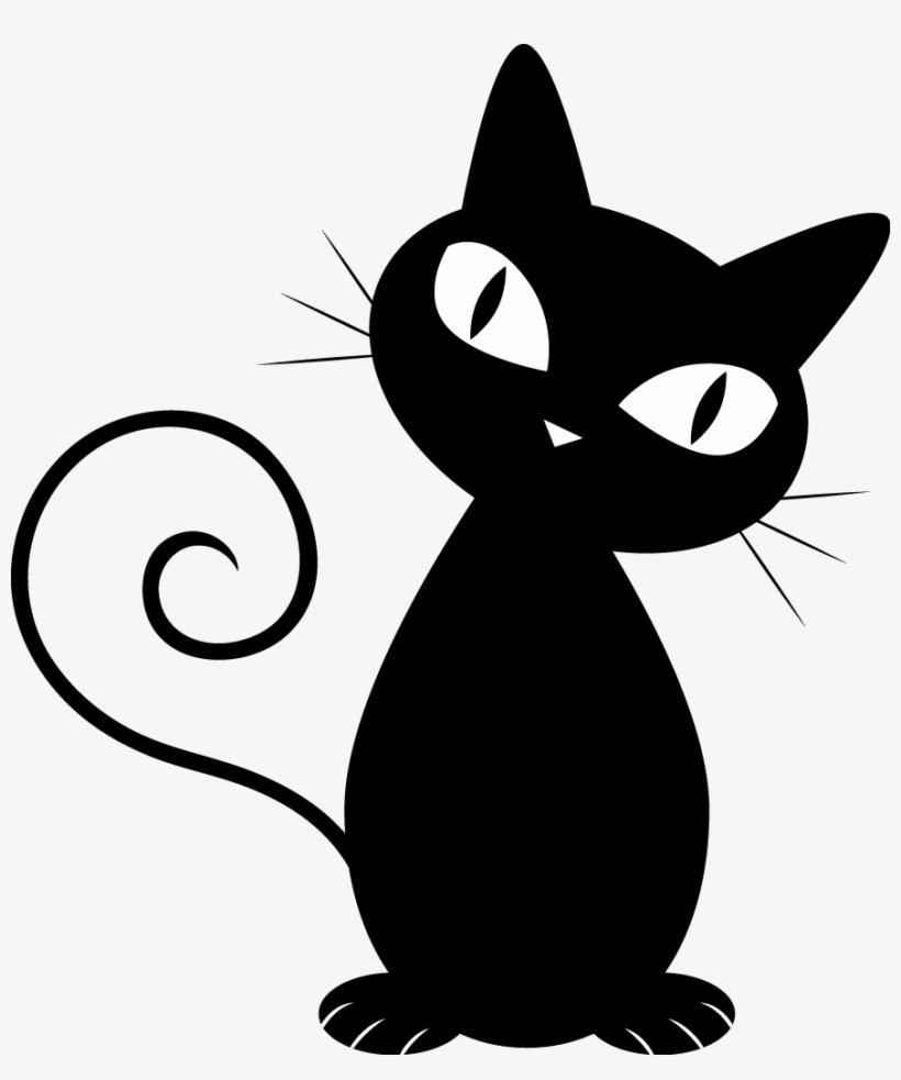 Svg Library Stock Cat Png Poodle Skirt Pinterest Skirts - Gato Negro Para Dibujar, transparent png download