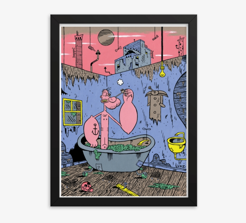 Popeye In Underworld Framed Print - Illustration, transparent png download