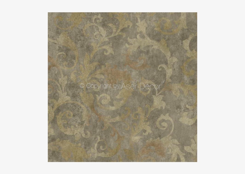 Arabesco Envelhecido Marrom Papel De Parede Dimensional - Motif, transparent png download