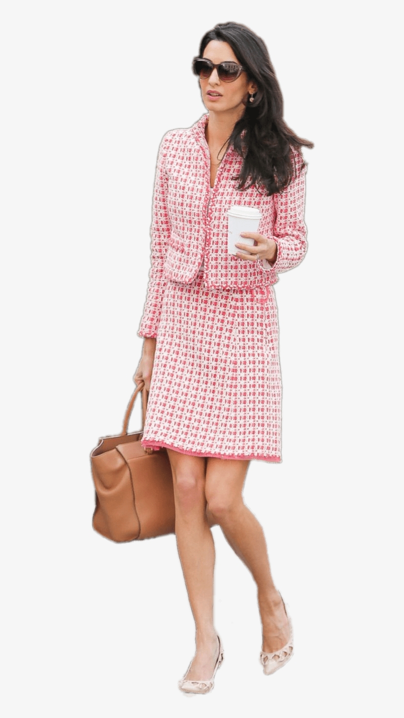 Amal Clooney In The City - Girl, transparent png download