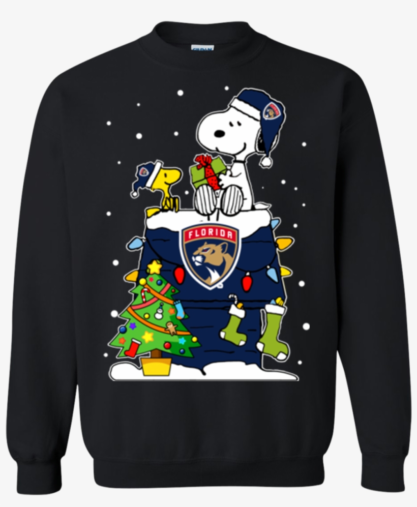 Florida Panthers Ugly Christmas Sweaters Snoopy Hoodies - Dallas Cowboys Christmas T Shirt, transparent png download