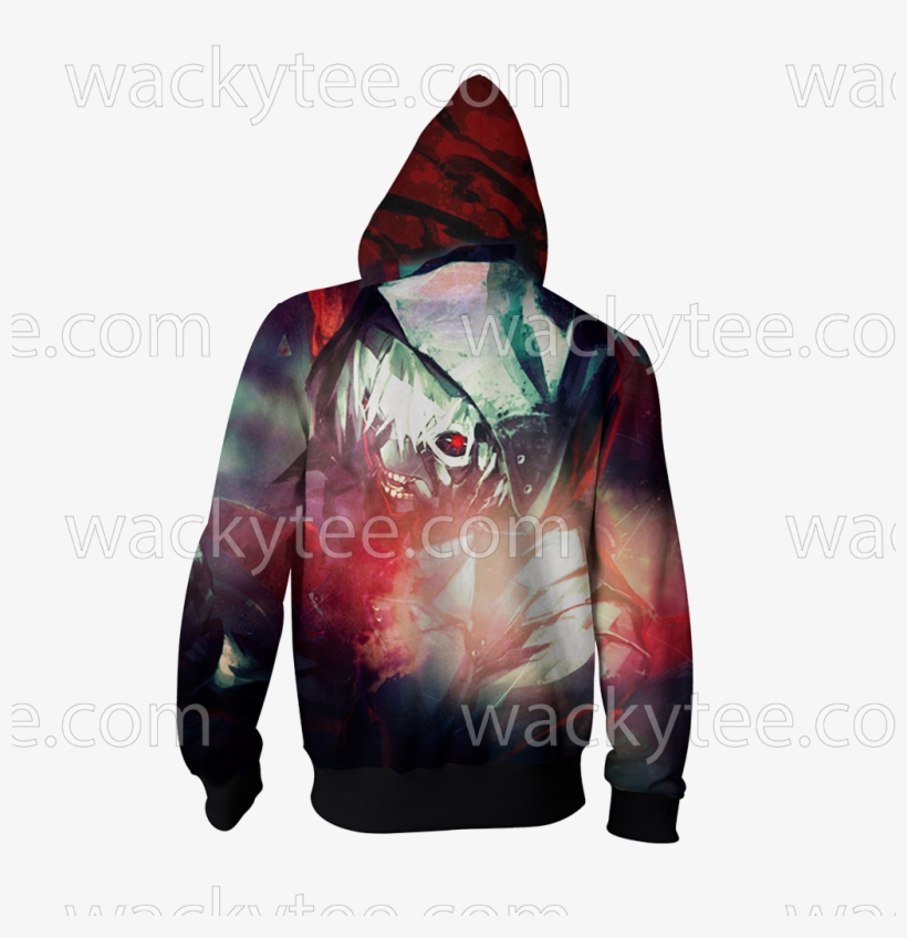 Tokyo Ghoul Kaneki Ken Cosplay New Look Zip Up Hoodie - Hoodie, transparent png download