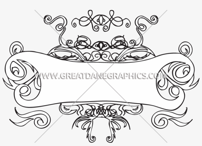 Decorative Scroll Png - Line Art, transparent png download