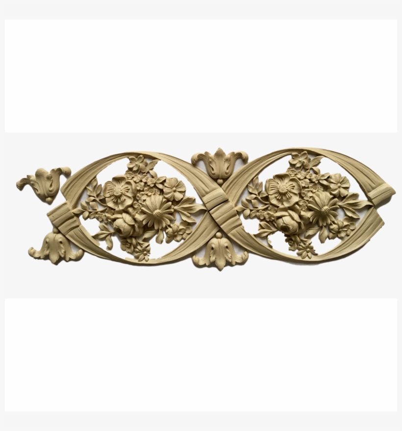 Rose Bouquet Linear-louis Xvi 5 3/4h - Brass, transparent png download