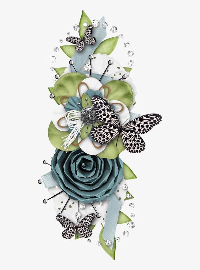 Borders * Cantoneiras * Cluster Scrapbook Borders, - Garden Roses, transparent png download