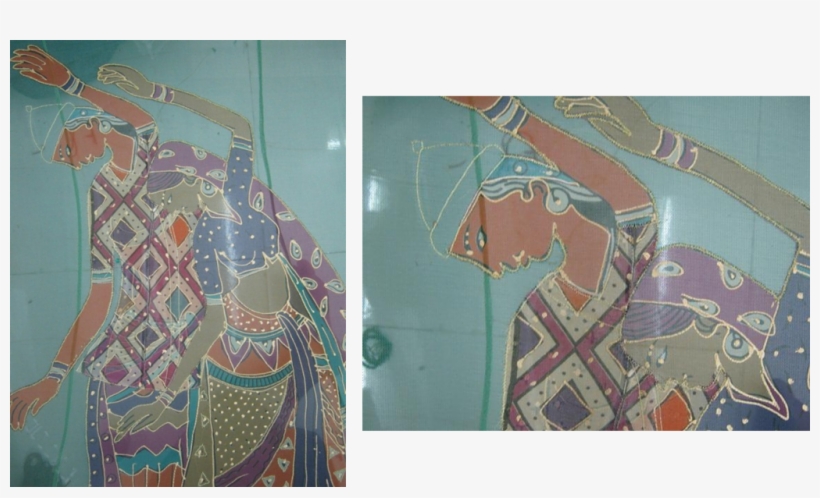 Hand Work Applique With Embroidery - Motif, transparent png download