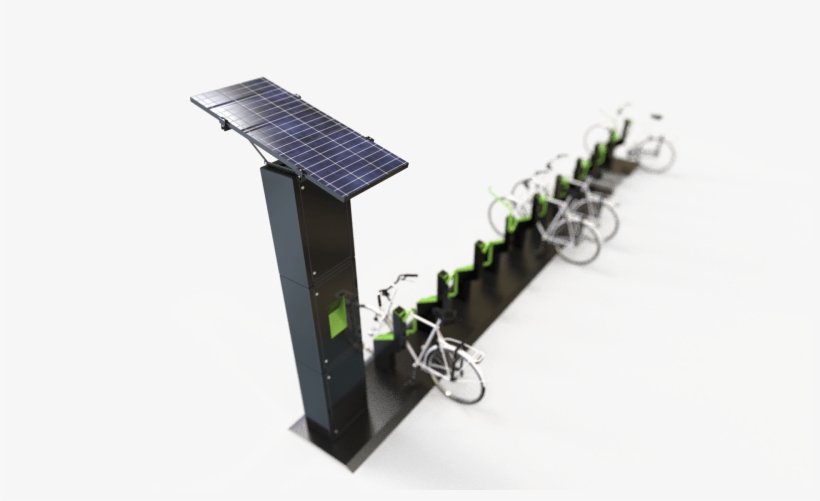 Innovative Design - Solar Panel Bike Racks, transparent png download