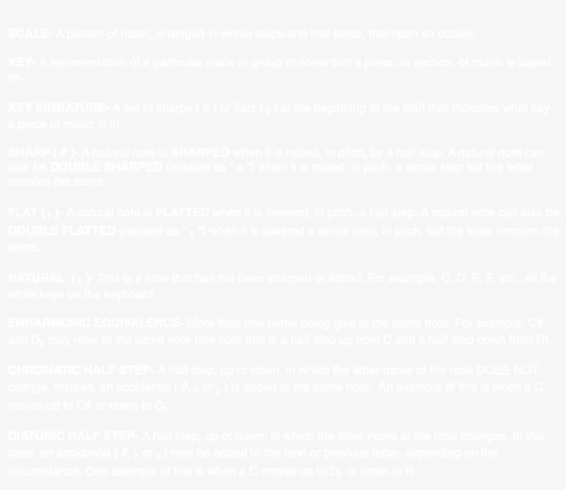 Key Words Scale- A Pattern Of Notes, Arranged In Whole - Symmetry, transparent png download