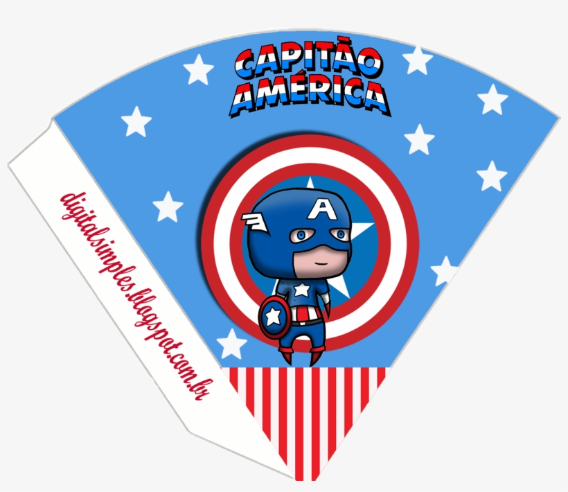 Captain America Free Printable Cones - Capitão América, transparent png download