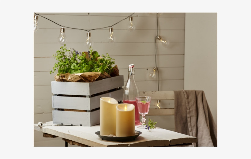 Led Pillar Candle M-twinkle - Candle, transparent png download