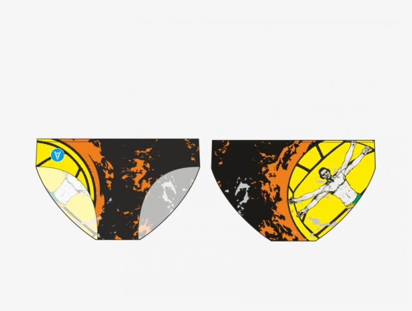 Da Vinchi /orange Grunge/ - Swimsuit Bottom, transparent png download