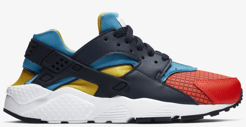 Nike Huarache Run Ultra Now - Huarache Bleu Et Jaune, transparent png download
