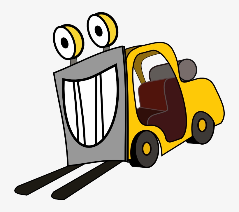 Free To Use &, Public Domain Forklift Clip Art - Fork Lift Truck Cartoon, transparent png download