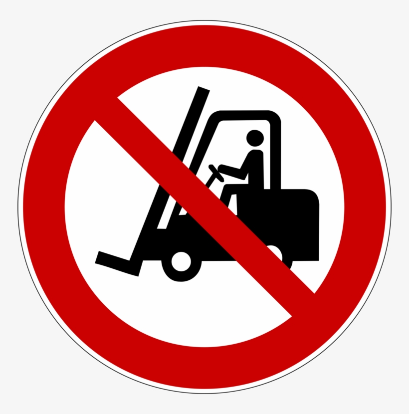 Information Sign Forklift Signage Iso - No Forklift Trucks Sign, transparent png download