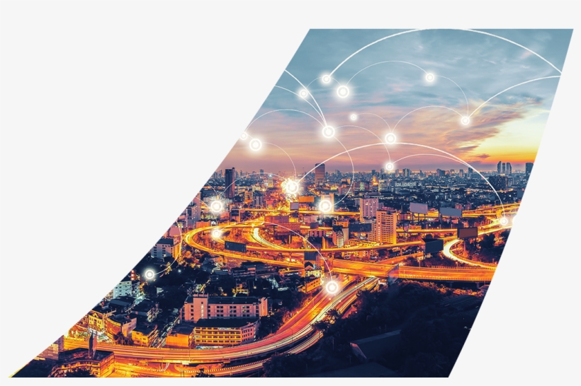 City At Twilight With Orange Highlights And Connected - Sap S/4hana, transparent png download