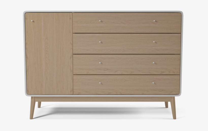 Amber Dresser With Drawers And Door - Chest Of Drawers, transparent png download