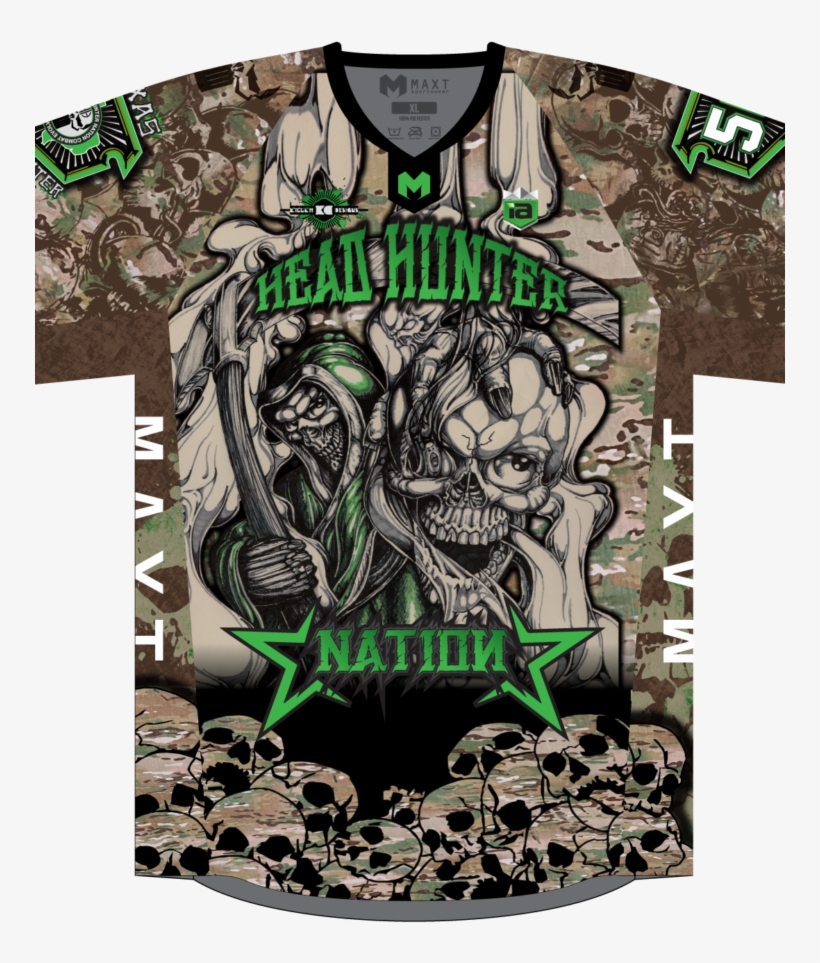 Head Hunter Nation - Maxt Paintball Jersey, transparent png download