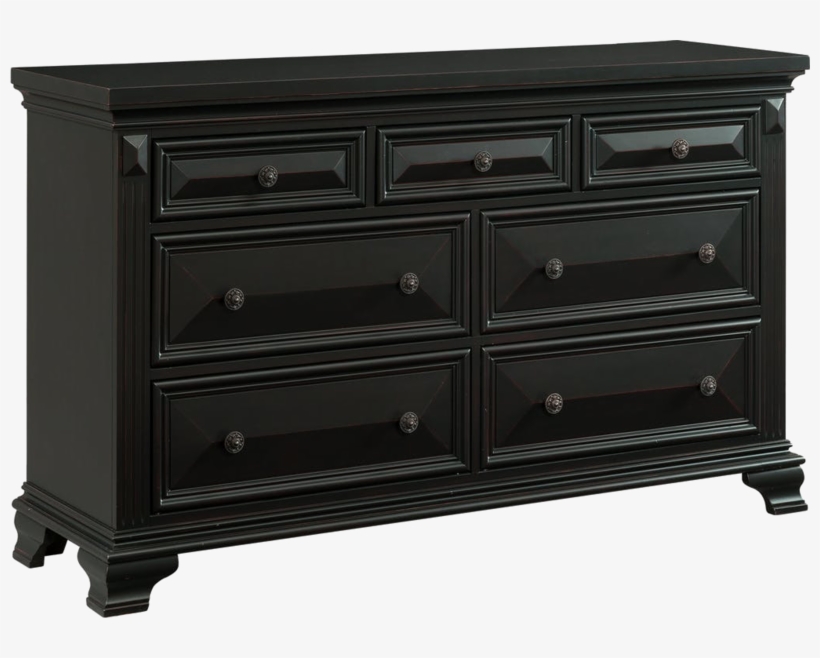 9 Drawer Black Dresser, transparent png download